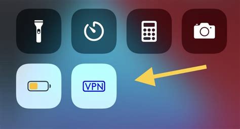 how to add vpn to control center